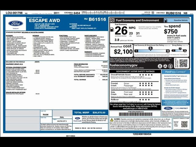 2024 Ford Escape ST-Line Select