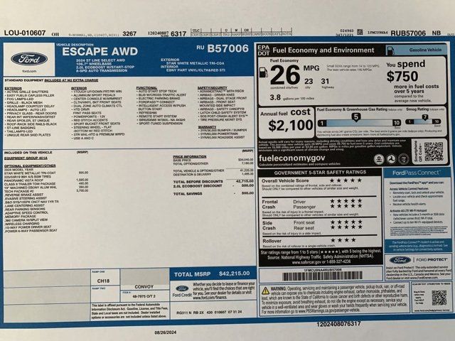 2024 Ford Escape ST-Line Select