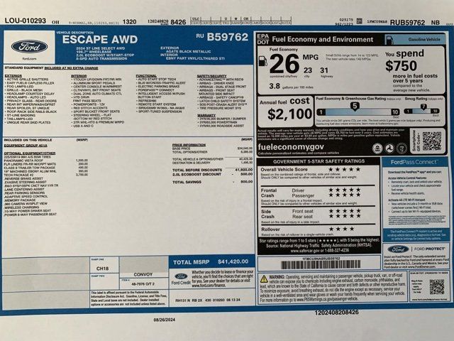 2024 Ford Escape ST-Line Select