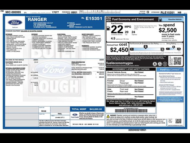 2024 Ford Ranger XLT