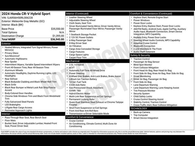 2024 Honda CR-V Hybrid Sport