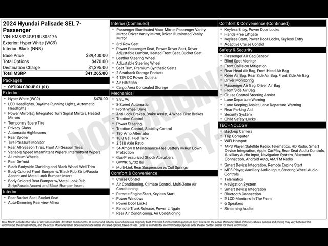 2024 Hyundai Palisade SEL 7P