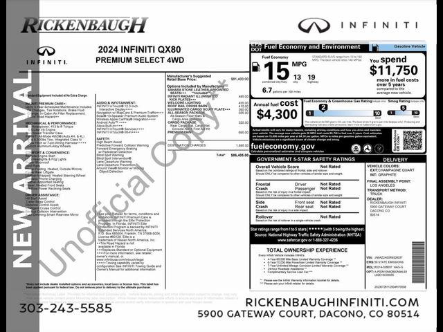 2024 INFINITI QX80 Premium Select