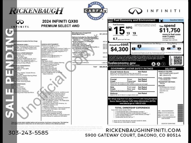 2024 INFINITI QX80 Premium Select