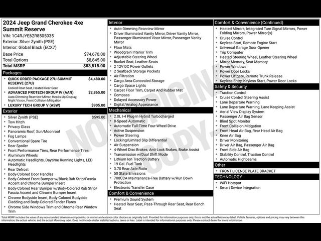 2024 Jeep Grand Cherokee 4xe Summit Reserve