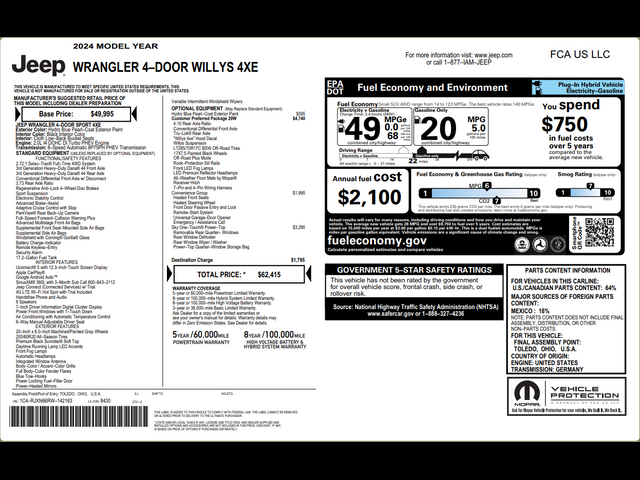 2024 Jeep Wrangler 4xe Willys