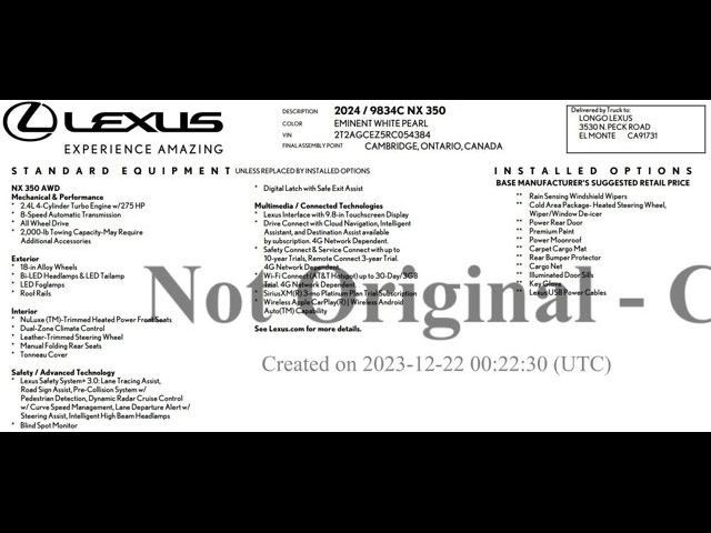 2024 Lexus NX 350