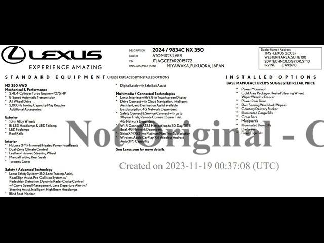 2024 Lexus NX 350