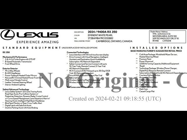 2024 Lexus RX 350