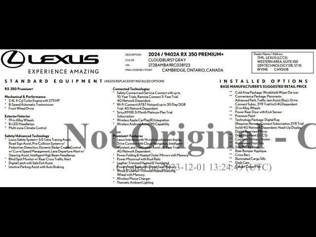 2024 Lexus RX RX 350 Premium Plus