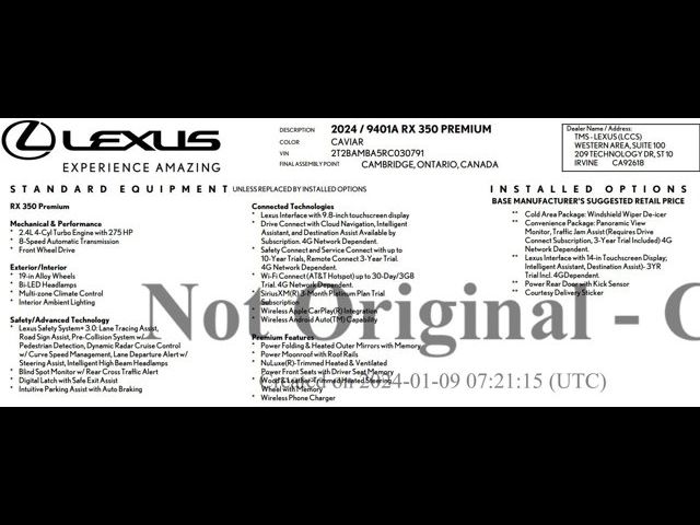 2024 Lexus RX RX 350 Premium