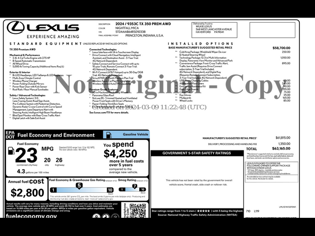 2024 Lexus TX TX 350 Premium