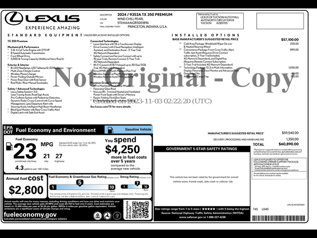 2024 Lexus TX TX 350 Premium