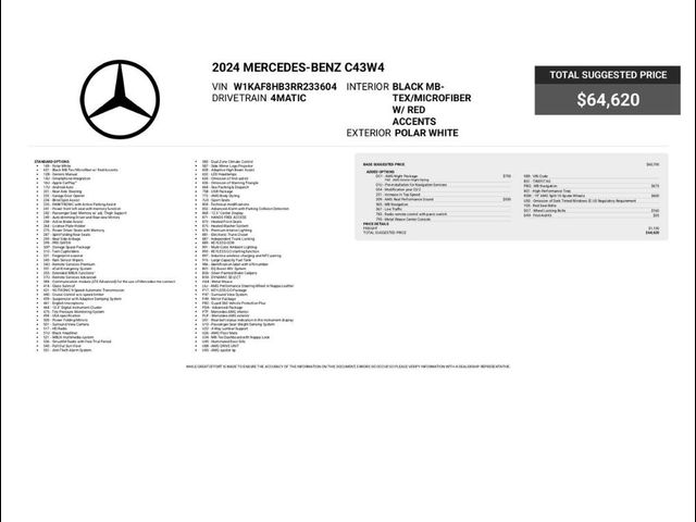 2024 Mercedes-Benz C-Class AMG 43