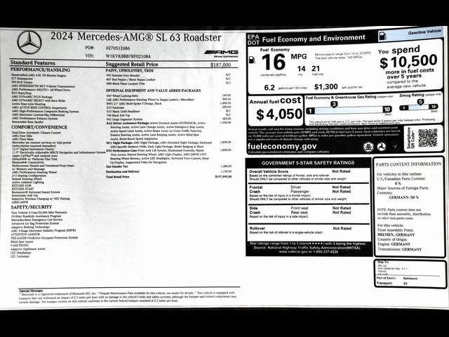 2024 Mercedes-Benz SL-Class 63 AMG