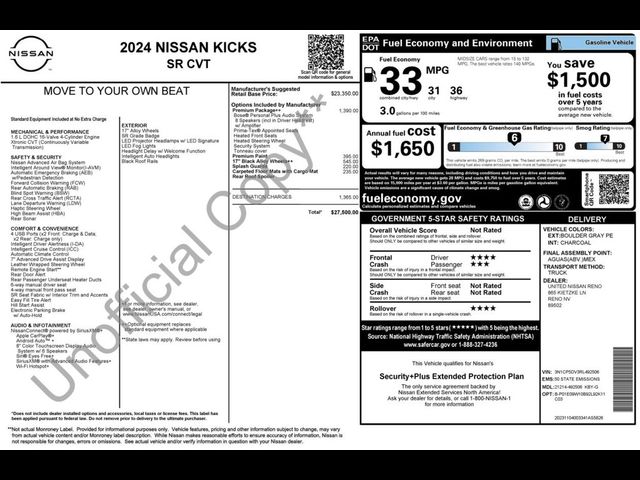 2024 Nissan Kicks SR