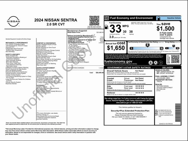 2024 Nissan Sentra SR