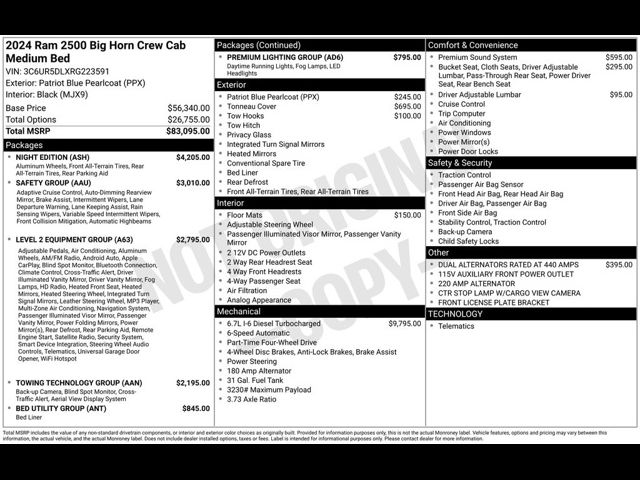 2024 Ram 2500 Big Horn