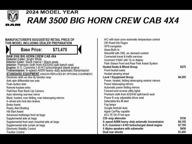 2024 Ram 3500 Big Horn