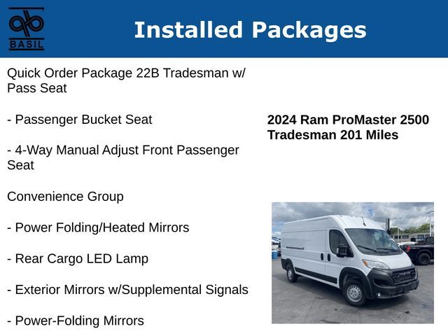 2024 Ram ProMaster Cargo Van Tradesman