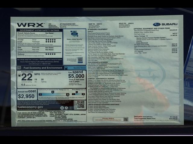 2024 Subaru WRX Premium