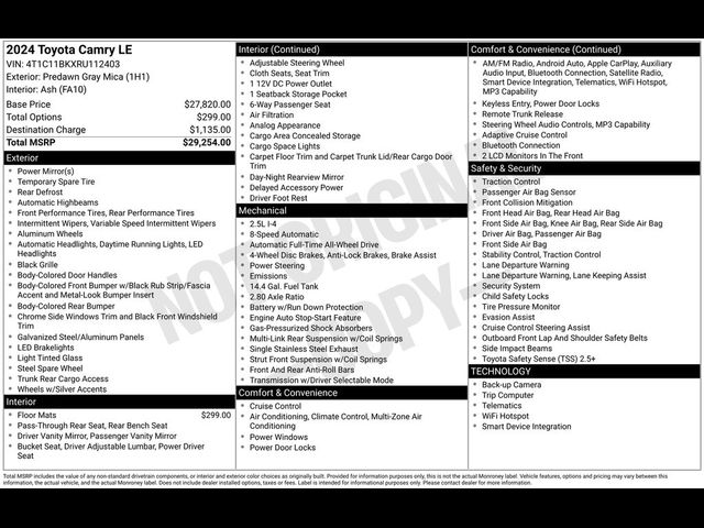 2024 Toyota Camry LE