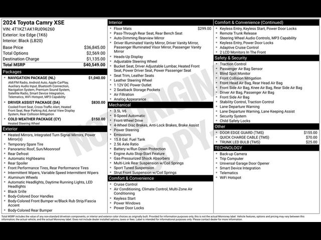 2024 Toyota Camry XSE V6