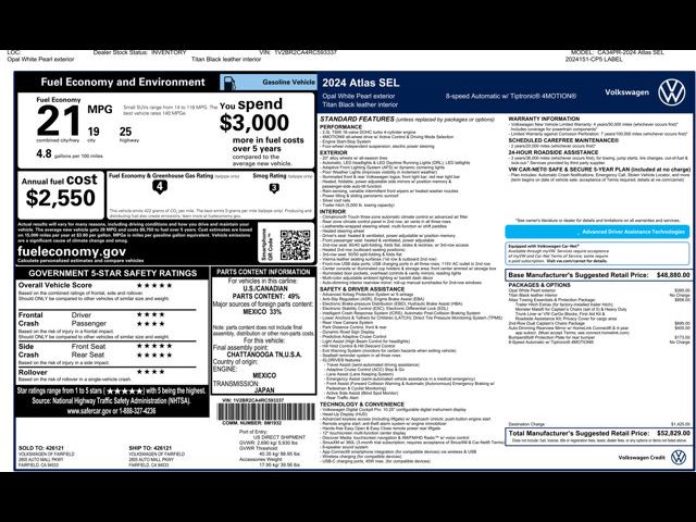 2024 Volkswagen Atlas 2.0T SEL