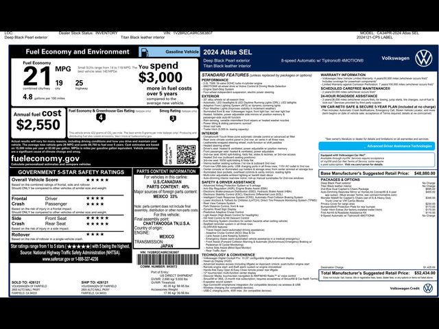 2024 Volkswagen Atlas 2.0T SEL