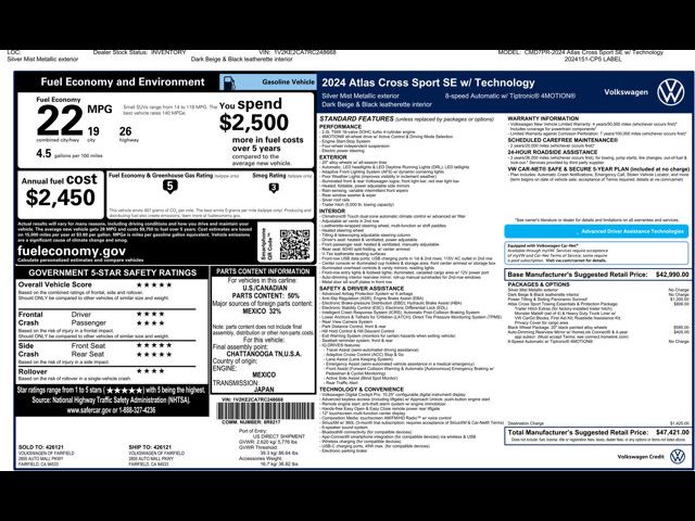 2024 Volkswagen Atlas Cross Sport 2.0T SE Technology