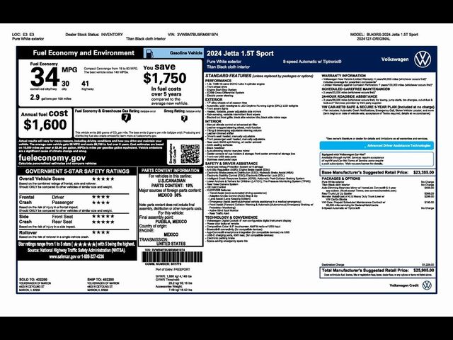 2024 Volkswagen Jetta Sport