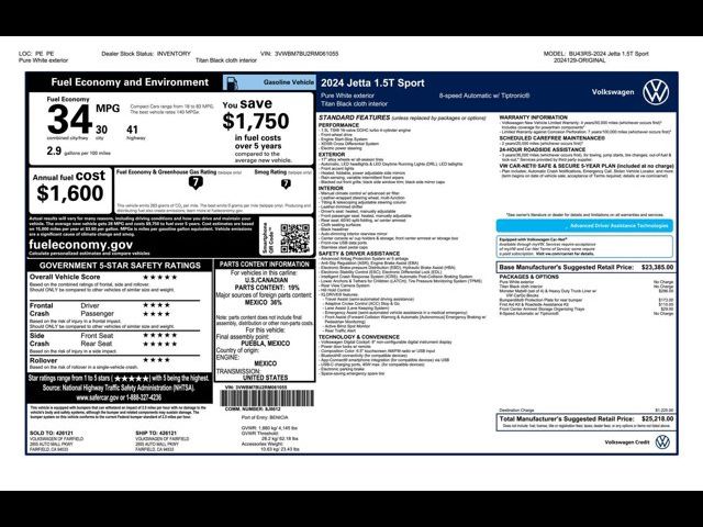 2024 Volkswagen Jetta Sport