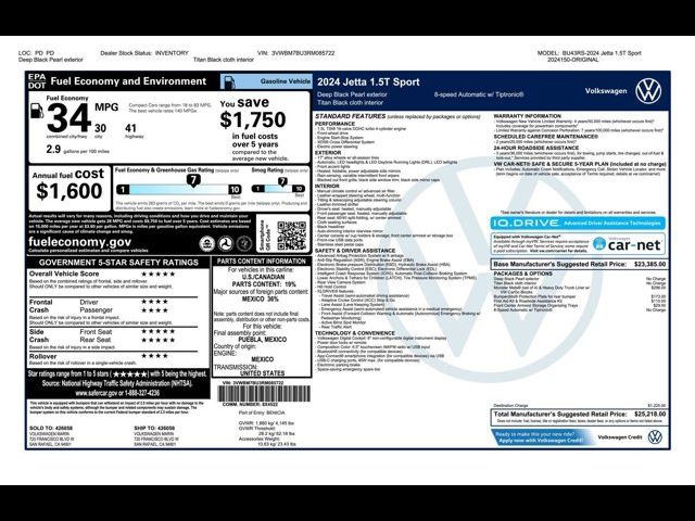 2024 Volkswagen Jetta Sport