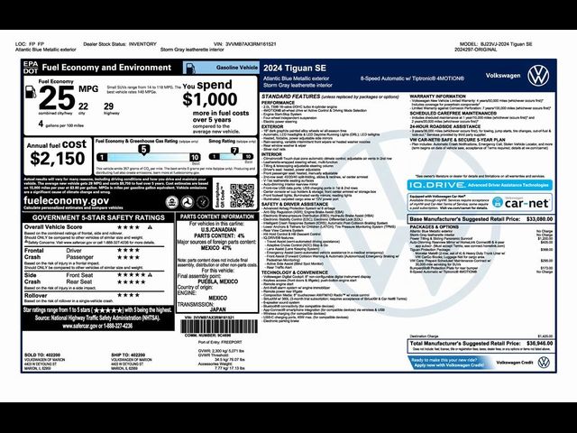 2024 Volkswagen Tiguan SE