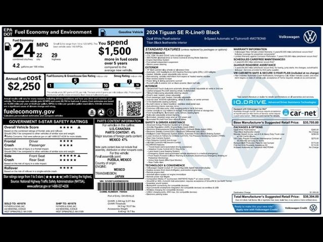 2024 Volkswagen Tiguan SE R-Line Black