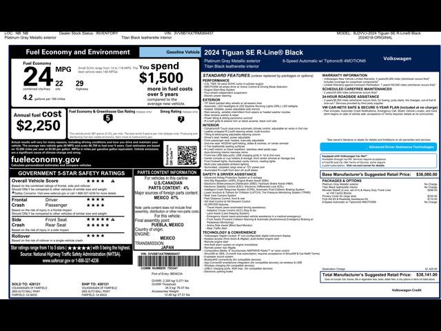 2024 Volkswagen Tiguan SE R-Line Black