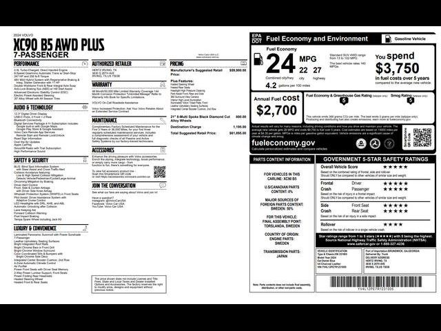 2024 Volvo XC90 Plus Bright Theme