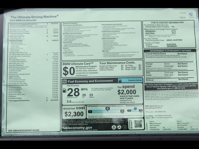 2025 BMW Z4 sDrive30i