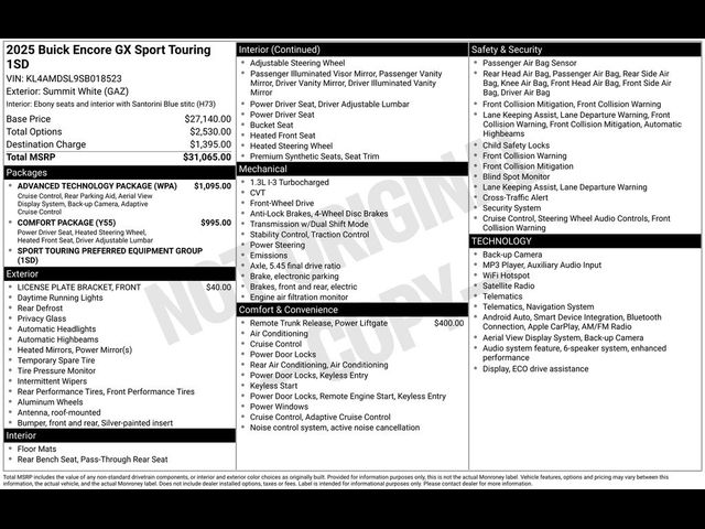 2025 Buick Encore GX Sport Touring