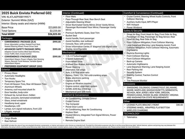 2025 Buick Envista Preferred