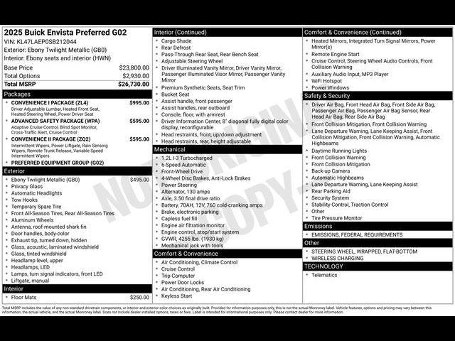 2025 Buick Envista Preferred