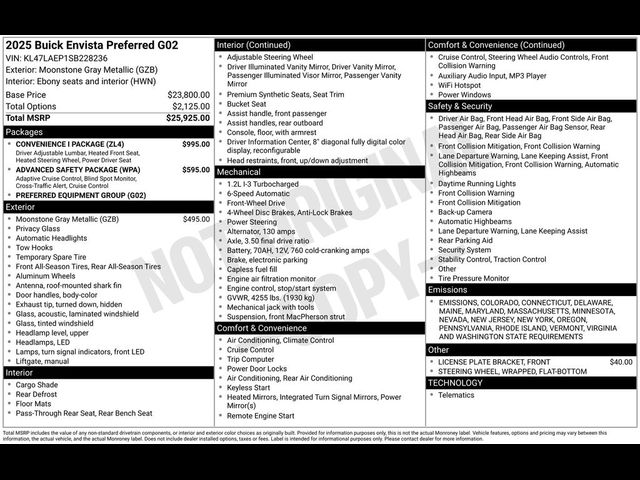 2025 Buick Envista Preferred