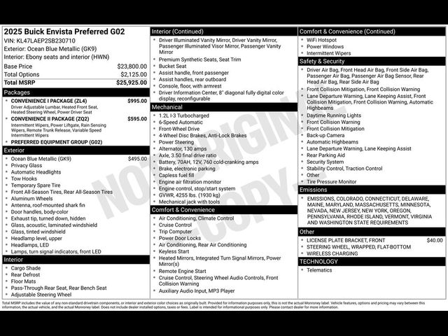 2025 Buick Envista Preferred