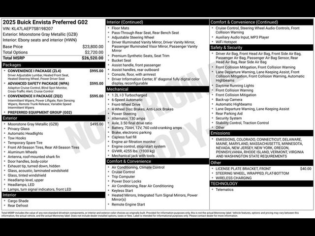2025 Buick Envista Preferred