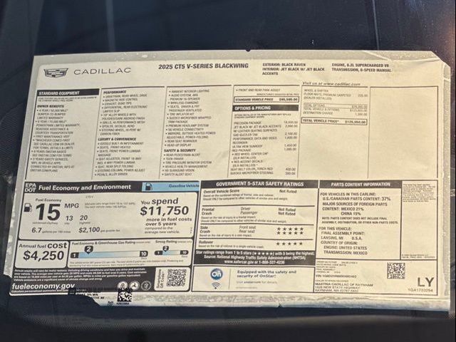 2025 Cadillac CT5-V Blackwing
