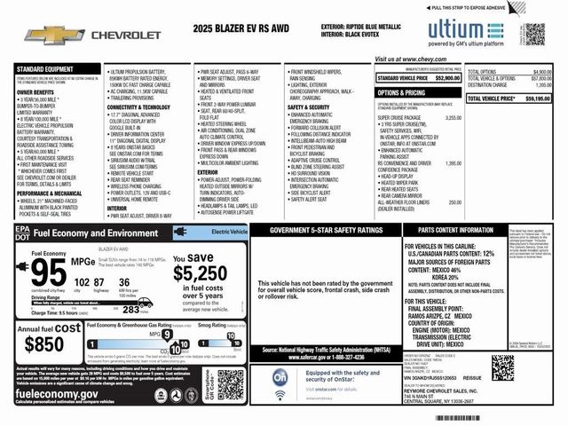 2025 Chevrolet Blazer EV AWD RS