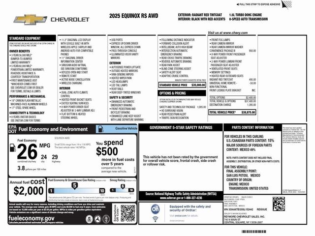 2025 Chevrolet Equinox AWD RS