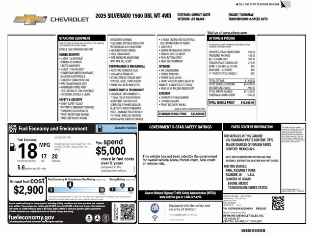 2025 Chevrolet Silverado 1500 Work Truck