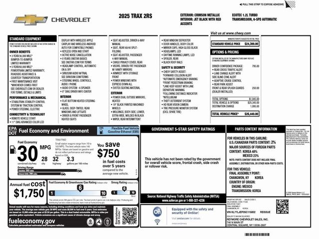 2025 Chevrolet Trax 2RS