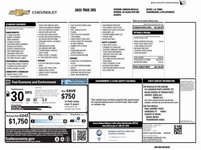 2025 Chevrolet Trax 2RS